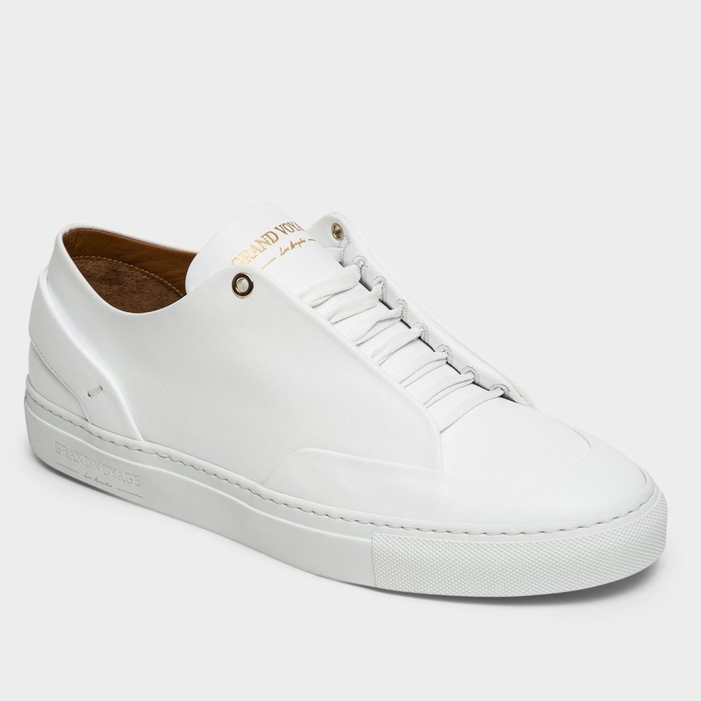 Grand Voyage Avedon White Leather Sneakers Shoes Italian